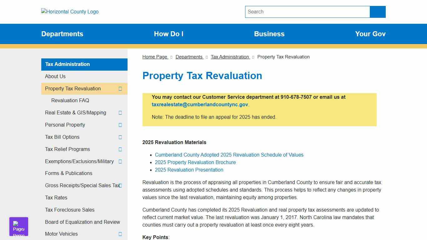 Property Tax Revaluation