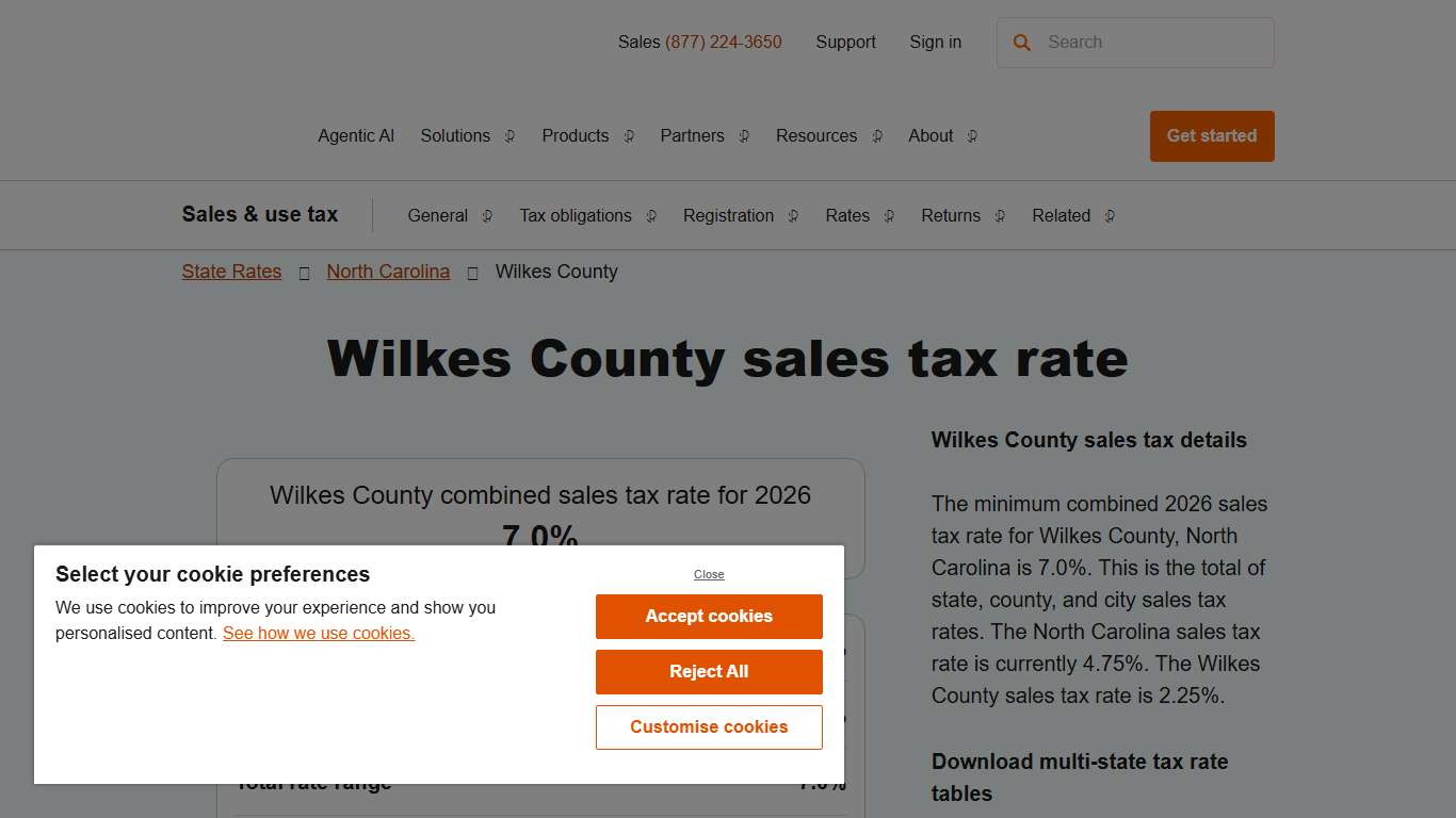 2026 Wilkes County County Sales Tax Rate - Avalara