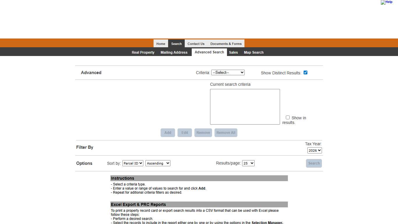 Wilkes County Tax Administration - Advanced Search