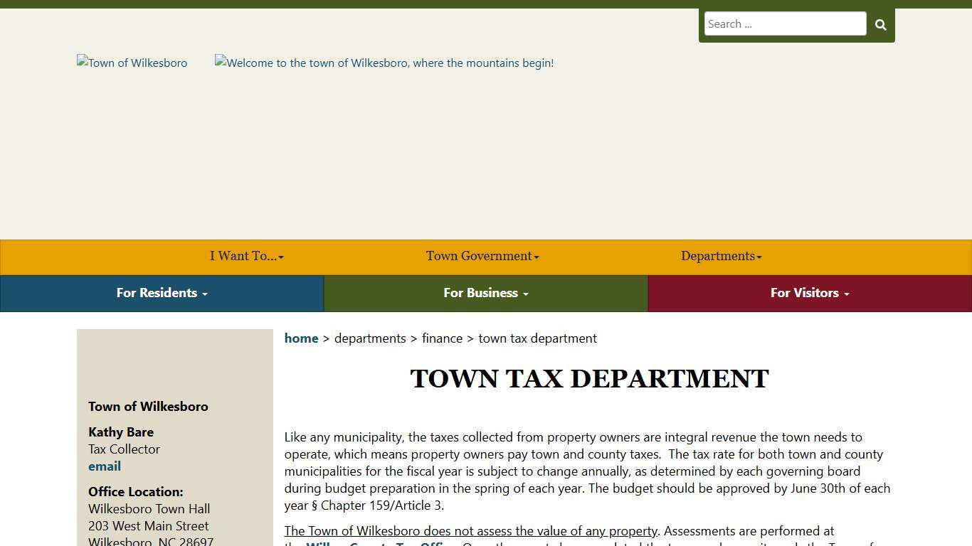 Real Estate, Personal Property, & GAP Taxes inside of Wilkesboro, NC