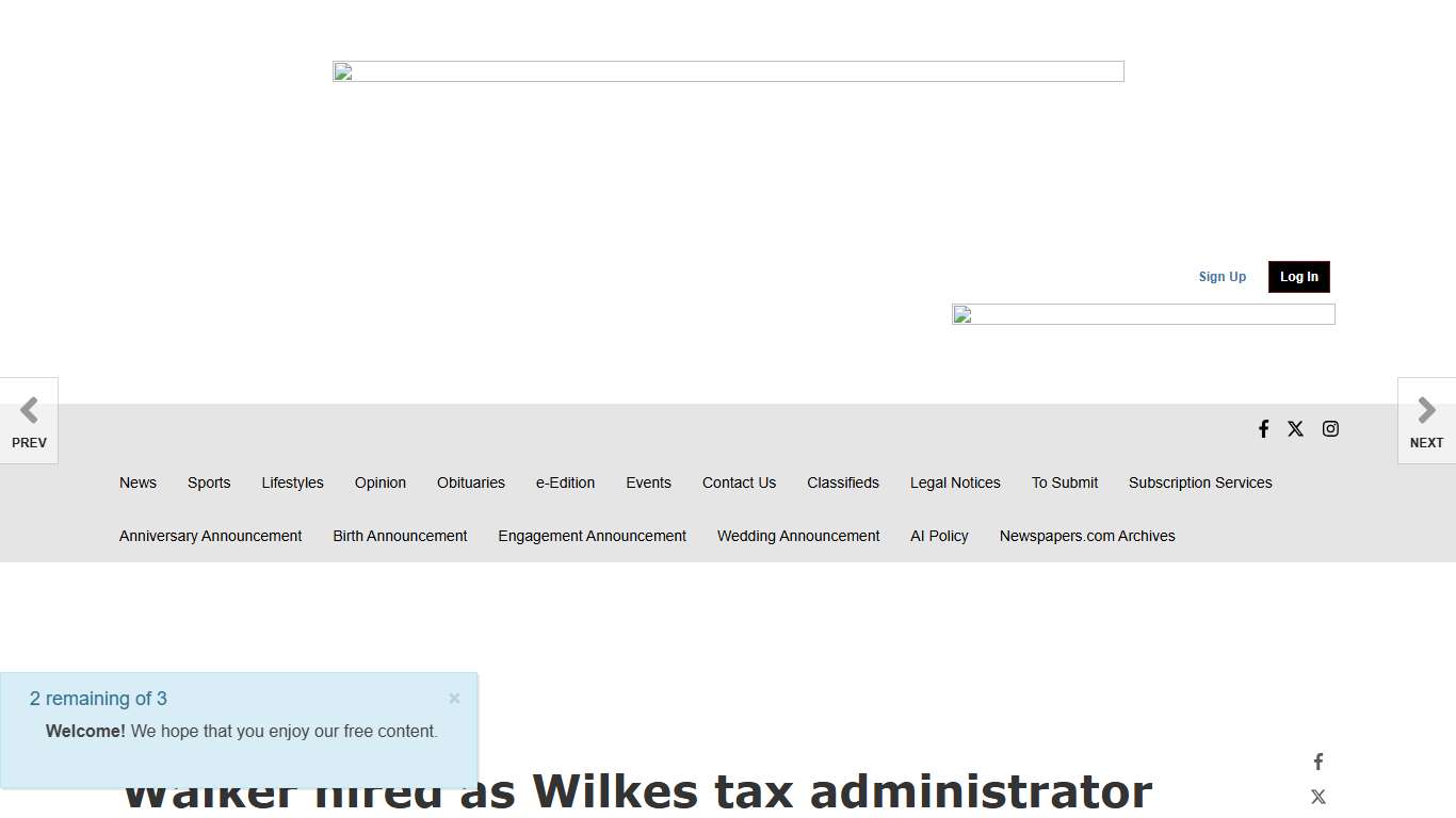 Walker hired as Wilkes tax administrator News journalpatriot.com